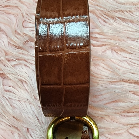 Patricia Nash Vietri Croc Embossed 100% Leather Belt - Picture 12 of 13